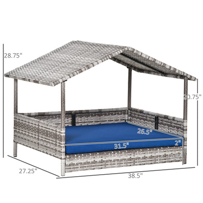 Rattan Elevated Pet House
